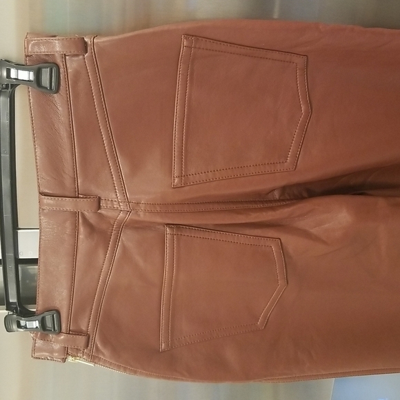 💕NANUSHKA💕 Regenerated Leather Pants - Mahogany Brown Medium M NWT - Picture 14 of 16